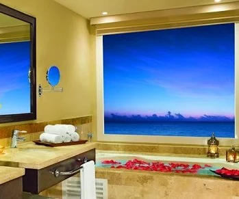 El jacuzzi que encuentras en la Suite Junior con vistas tropicales.