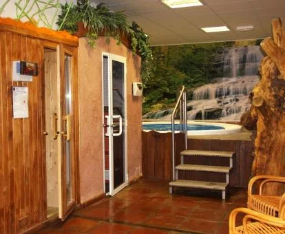 Acogedor centro de bienestar de este hotel ideal para parejas.
