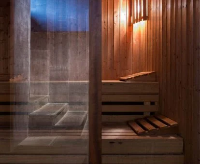 Foto de la sauna del spa del hotel.