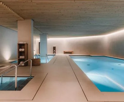 Zona de aguas del spa de este coqueto hotel.