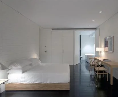 Una de las elegantes habitaciones de este coqueto hotel boutique.