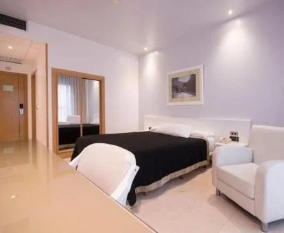 Una de las elegantes habitaciones dobles del hotel.