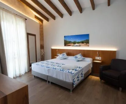 Una de las acogedoras habitaciones dobles de este hotel boutique.