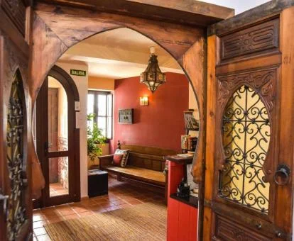 Una de las acogedoras zonas comunes de este hotel romántico.