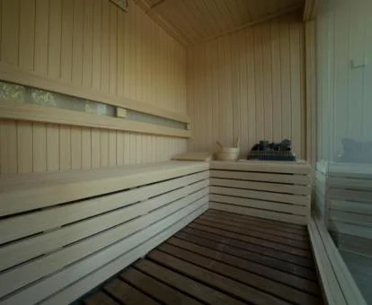 Sauna del centro de spa del hotel.