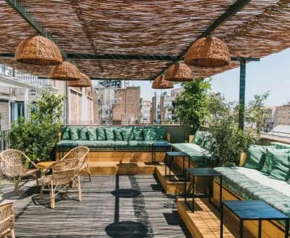 Uno de los acogedores espacios de uso común de este coqueto hotel boutique.