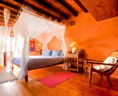 Una de las cómodas habitaciones dobles de este hotel boutique tradicional.