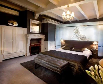 Una de las espectaculares habitaciones de estilo tradicional de este hotel boutique.
