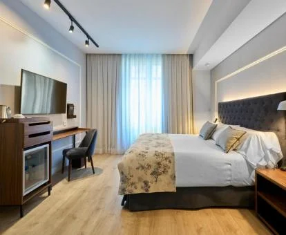 Una de las cómodas habitaciones de este céntrico hotel boutique.