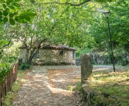 Uno de los fabulosos chozos en medio de la naturaleza de este establecimiento rural.