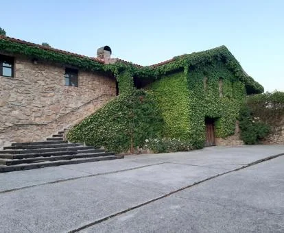 Edificio de este precioso hotel romántico con jardín vertical.