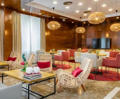 Una de las zonas de uso compartido de este elegante hotel boutique.