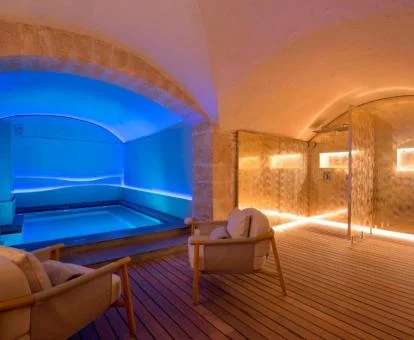 Zona de bienestar del centro de spa del hotel.
