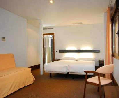 Una de las amplias habitaciones dobles del hotel.