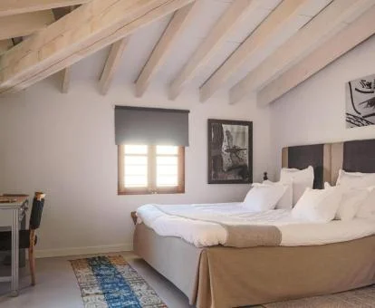 Una de las acogedoras habitaciones de este coqueto hotel.