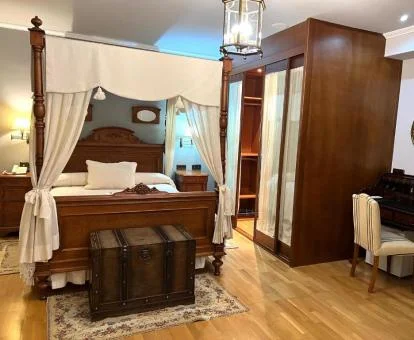 Una de las hermosas habitaciones de estilo tradicional de este coqueto hotel boutique.