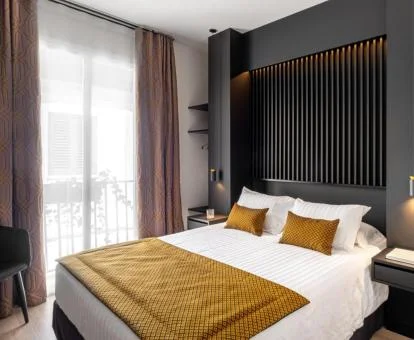 Una de las elegantes habitaciones dobles del hotel.