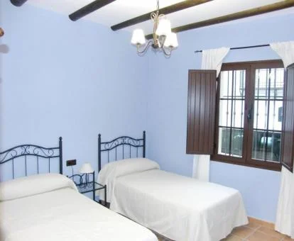 Una de las acogedoras habitaciones de este tranquilo hotel boutique.