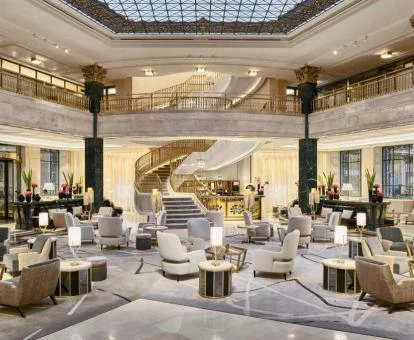 Uno de los elegantes espacios comunes de este precioso hotel.