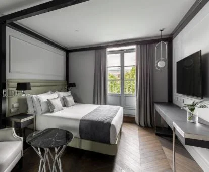 Una de las elegantes habitaciones dobles de este coqueto hotel boutique.
