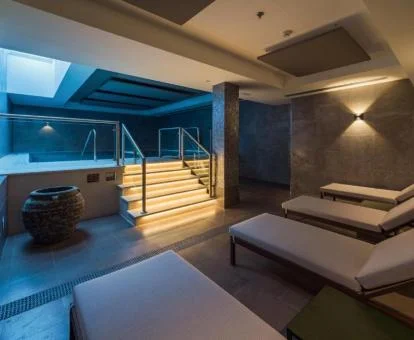 Acogedor centro de bienestar de este hotel ideal para parejas.
