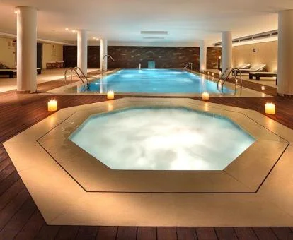 Zona de aguas del centro de spa del hotel.