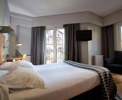 Una de las elegantes habitaciones de este coqueto hotel.