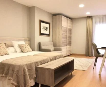 Una de las acogedoras habitaciones dobles de este hotel boutique.