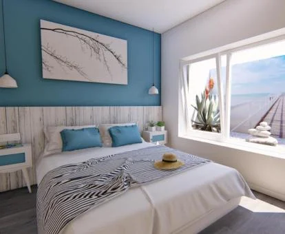 Una de las coquetas habitaciones dobles de este establecimiento solo para adultos.