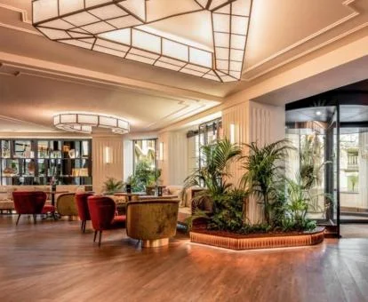 Uno de los elegantes espacios de uso compartido del hotel.