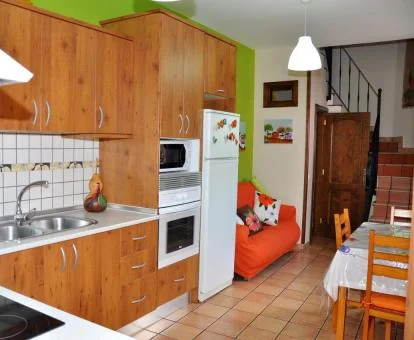 Interior de esta acogedora casa rural independiente en un entorno ideal para descansar.