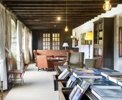 Uno de los agradables espacios de uso compartido de este hermoso hotel histórico.