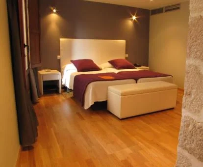 Una de las acogedoras habitaciones dobles del hotel boutique.