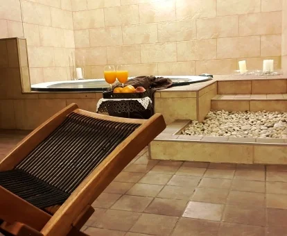 Acogedor centro de bienestar de este hotel ideal para parejas.