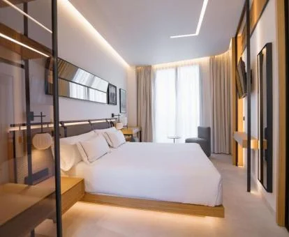 Una de las elegantes habitaciones dobles de este hotel boutique de diseño.