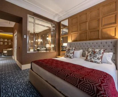 Una de las elegantes habitaciones de este coqueto hotel con encanto.