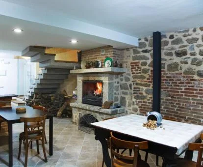 Uno de los espacios de uso compartido de este acogedor hotel tradicional.