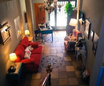 Una de las zonas comunes de este acogedor hotel rural.