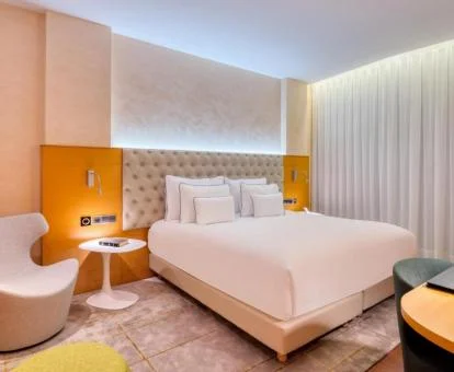 Una de las elegantes habitaciones dobles de este precioso hotel boutique.