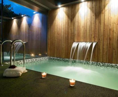 Zona de aguas del spa del hotel.