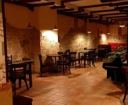 Uno de los espacios de uso compartido de este acogedor hotel rural.