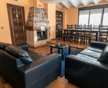 Uno de los acogedores espacios de uso compartido de este agroturismo.