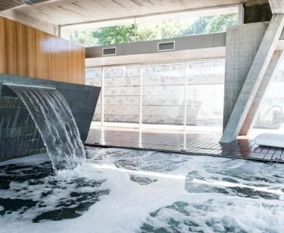 Zona de aguas del spa de este hotel con encanto.