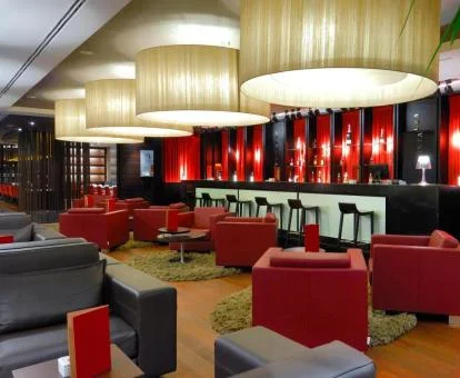 Uno de los espacios de uso compartido de este elegante hotel.